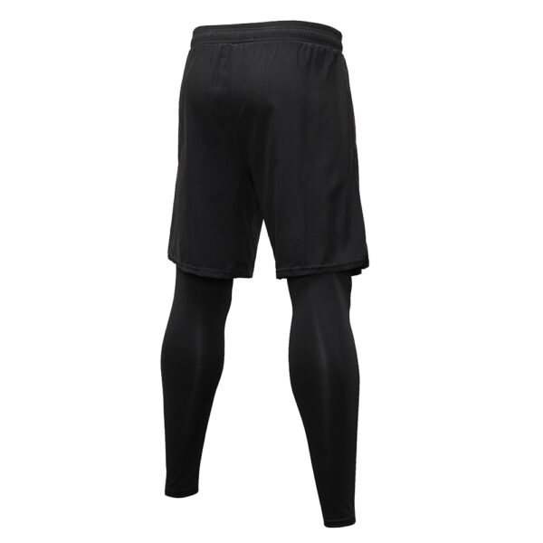 Men fitness sports running training leggings fake two Pieces quick-drying mens Workout Pants 2