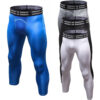 Mens 3/4 Tights for Yoga Running Workout Tights Leggings for men