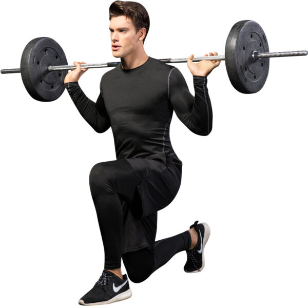 Mens Long Sleeve Compression Shirt for Fitness Sports Running Training (10)
