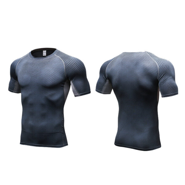 Mens Compression short sleeve top for Fitness Sports Running Training (5)