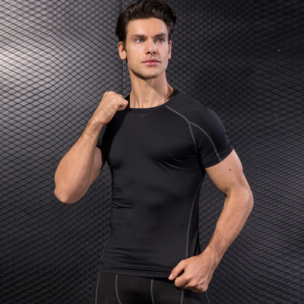 Men Compression Tops Sports Gym Quick Dry Fitness Running Training T-shirt (13)