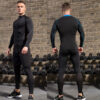Mens high neck sports tops long sleeve for Fitness Running Training Compression Tops (10)