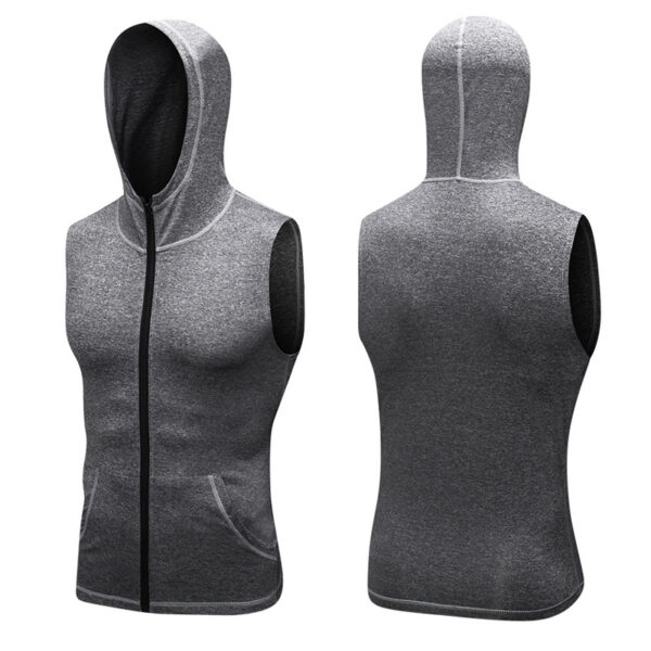 Mens Sleeveless Hoodie Hooded Sweatshirt Sport Gym Sweats Tops Shirts Vest (3)