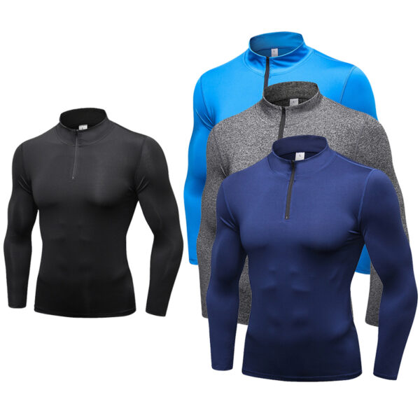 Men Long Sleeve Baselayer Cool Dry Compression T-Shirt for Athletic Workout and Running (1)