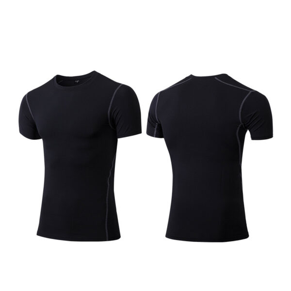 Mens Short Sleeve Compression Shirt Base Layer Undershirts Athletic Dry Fit Top (7)