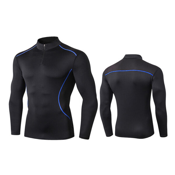 Mens Athletic Compression Top Long Sleeve Tops Mock Neck Compression Base Layer (5)
