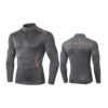 Mens Athletic Compression Top Long Sleeve Tops Mock Neck Compression Base Layer (7)