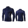 Mens Athletic Compression Top Long Sleeve Tops Mock Neck Compression Base Layer (8)