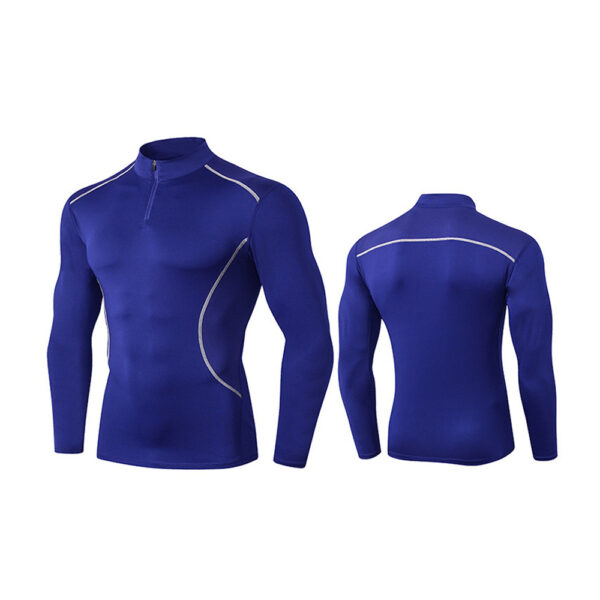 Mens Athletic Compression Top Long Sleeve Tops Mock Neck Compression Base Layer (9)