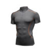 Spozeal Mens Mock Neck Compression Fitness Sweat Shirt Sports Short Sleeve Training Base Layers Shirt 1 (1)