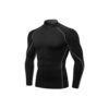 Spozeal Men Compression Shirt Athletic Wear Mock Turtleneck Compression Shirts Long Sleeve Sports Base Layer Tops