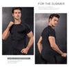 Cool Dry Mens Fitness Gym Workout tops Sport T shirts Men Compression Clothing (18)