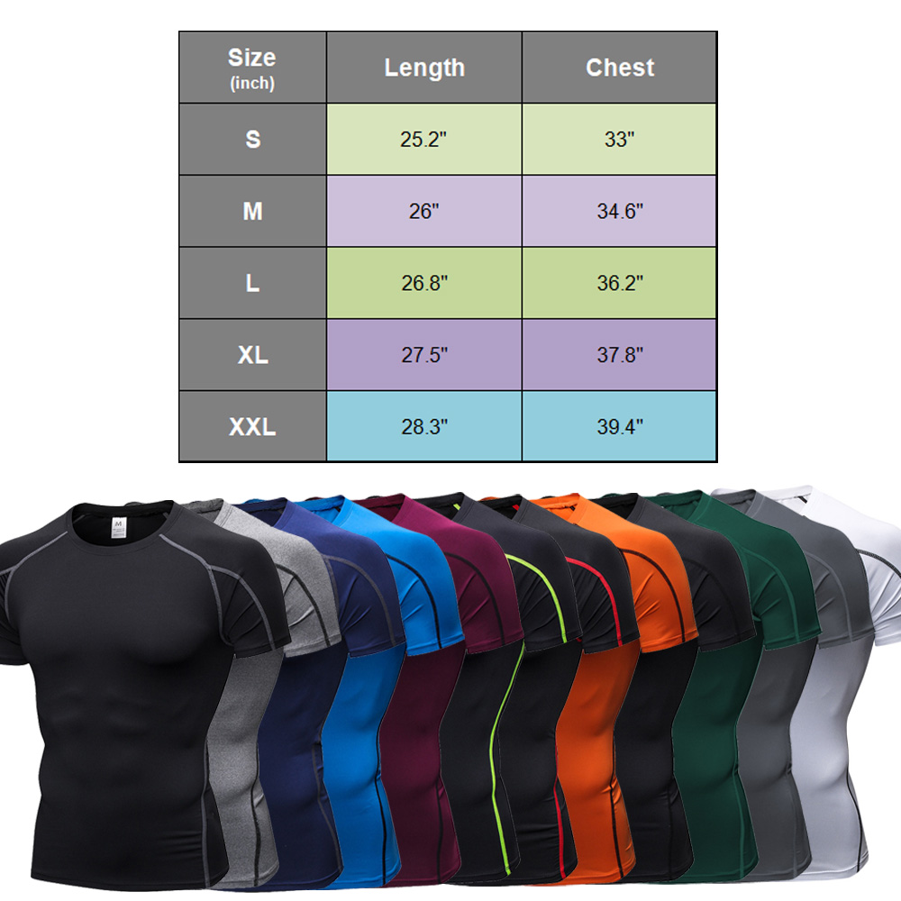 Mens Workout T Shirts Short Sleeve Shirts Cool Quick Dry High elastic