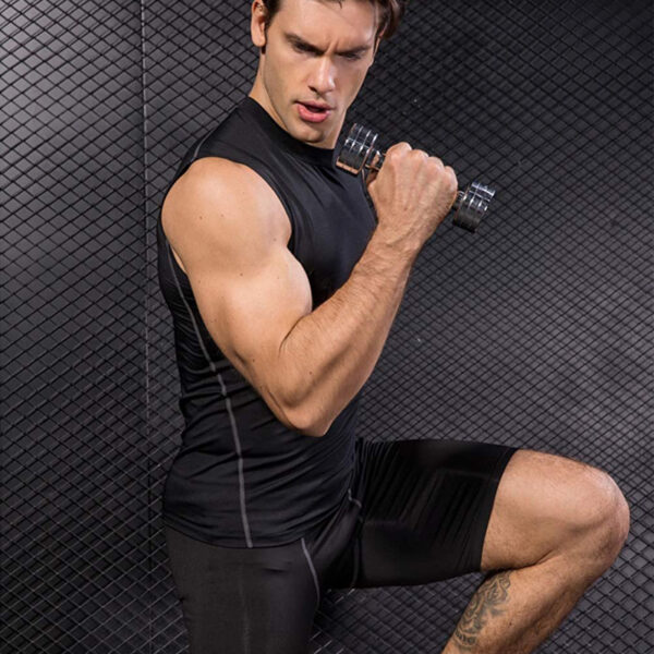 Men's Training Fitness Running Elastic Tight Tank Tops Stretch Sports Vest