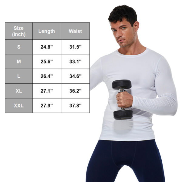 Spozeal Mens Athletic Wear Compression T Shirts Long Sleeve Sports Base Layer Tops Size S to XXL