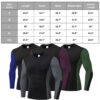 Spozeal Mens Activewear Compression Baselayer Shirts Long Sleeve Clothes Sports Tops Size