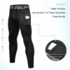 Mens Fitness Leggings With Pockets Pro Running Training Pants Sports Stretch Wicking Quick Dry Tights