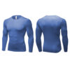 Fitness Sports Running Training Long Sleeve Compression Shirts for Men light blue