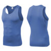 Spozeal Fitness Vest For Men Elastic Quick Dry Mens Sports Clothing Compression Workout Tank Tops Light Blue