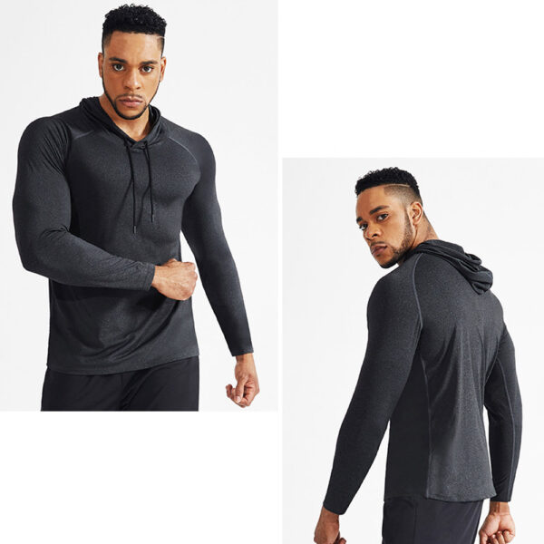Spozeal Mens Workout Long Sleeve Hooded Shirt Quick Dry Athletic Casual Long Sleeve Pullover Hoodie 14