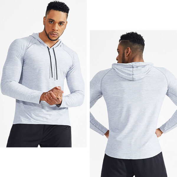 Spozeal Mens Workout Long Sleeve Hooded Shirt Quick Dry Athletic Casual Long Sleeve Pullover Hoodie 16