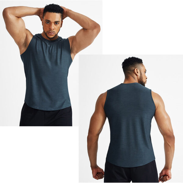 Spozeal Mens Workout Tank Tops Elasticity Quick Dry Loose Sports Vest Sleeveless T-shirts 10