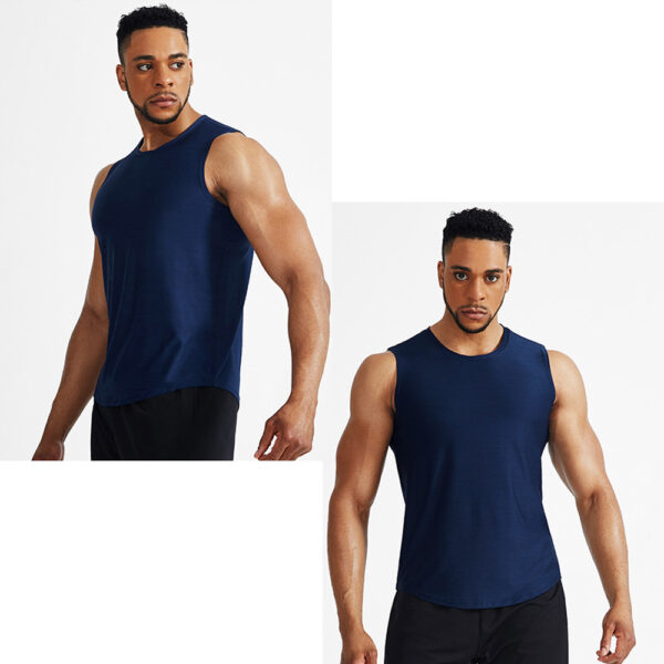 Spozeal Mens Workout Tank Tops Elasticity Quick Dry Loose Sports Vest Sleeveless T-shirts 12