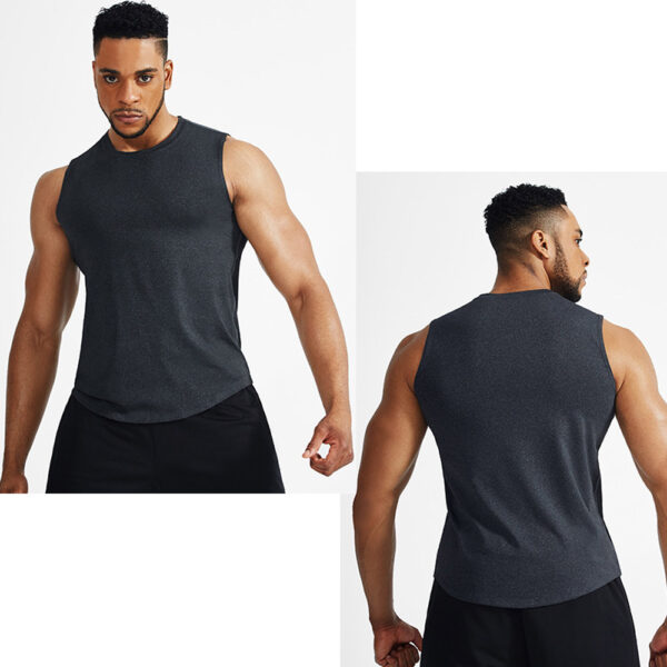 Spozeal Mens Workout Tank Tops Elasticity Quick Dry Loose Sports Vest Sleeveless T-shirts 13