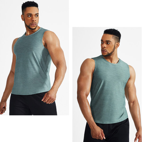 Spozeal Mens Workout Tank Tops Elasticity Quick Dry Loose Sports Vest Sleeveless T-shirts 14