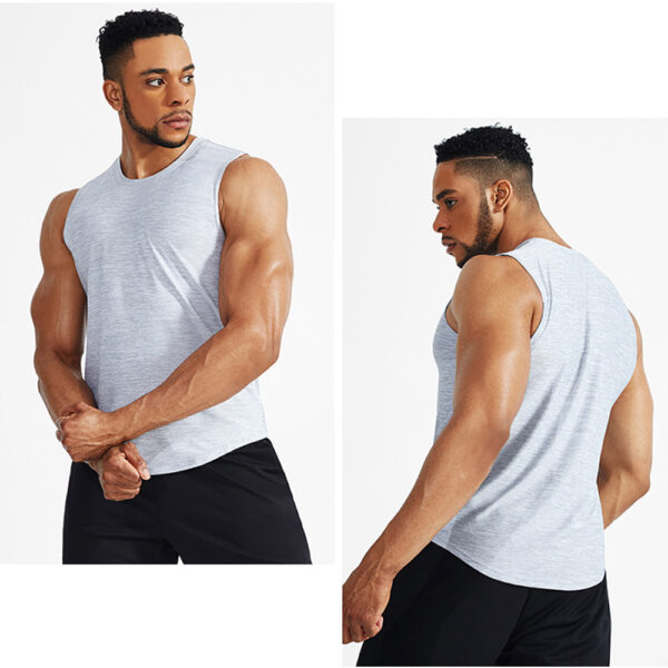 Spozeal Mens Workout Tank Tops Elasticity Quick Dry Loose Sports Vest Sleeveless T-shirts 15