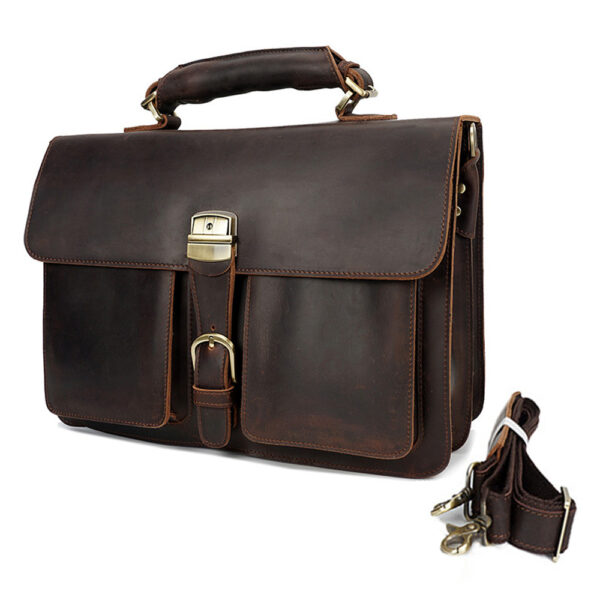 Handmade Mean Leather Messenger Bag Business Briefcase Laptop Totes Satchel Bag for Men