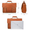 Men Leather Briefcase 14 Laptop Computer Bag Messenger Bag Tote Satchel (8)