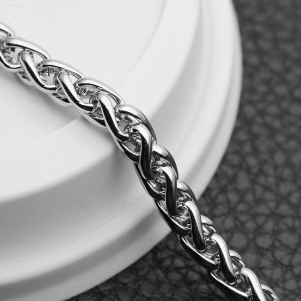 Men Women Stainless Steel Jewellery 4mm Necklace Hip-hop Fashion punk Chain (1)