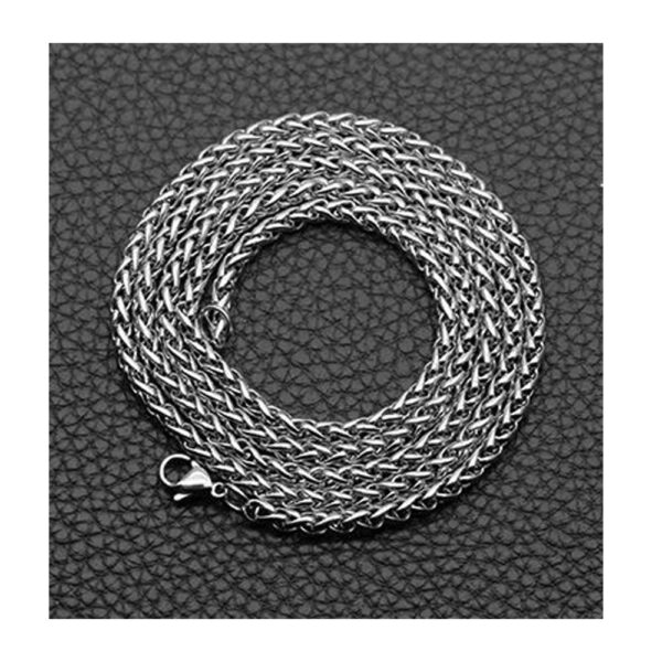 Men Women Stainless Steel Jewellery 4mm Necklace Hip-hop Fashion punk Chain (2)