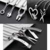 Pendant stainless steel simple Hip-hop fashion punk jewelry for men and women (42)