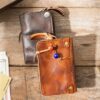 Vegetable Tanned Leather Key Case Coin Purse Car Key Bag for Men & Women