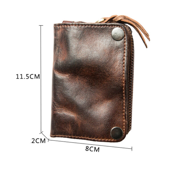 Vegetable Tanned Leather Key Case Coin Purse Car Key Bag for Men & Women (14)