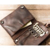 Vegetable Tanned Leather Key Case Coin Purse Car Key Bag for Men & Women (19)
