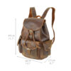 Vintage Leather Backpack Purses For Men & Women, Cowhide Travel Shoulders Bags Daypack School Bookbag Bag Packs