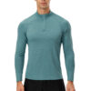 Mens Long Sleeve Dri Fit Shirt Running 14 Zipper Pullover Sweatshirts Training Tights
