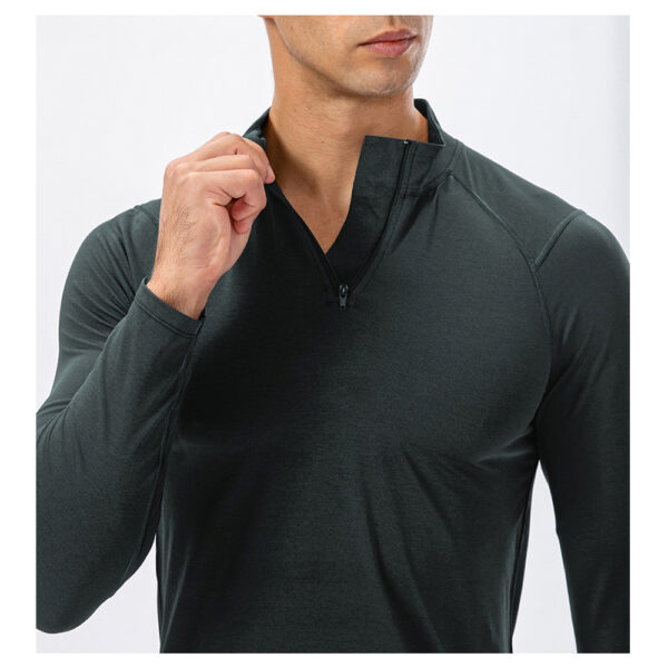 Mens Long Sleeve Dri Fit Shirt Running 14 Zipper Pullover Sweatshirts Training Tights