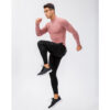 Mens Stand Up Collar Fleece Fitness Clothes High Elastic Tight Long Sleeves Shirt for Men (25)