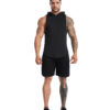 Mens Beast Hooded Vest Workout Training Sleeveless Shirt Hoodie Tank Tops Quick Dry (12)