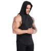 Mens Beast Hooded Vest Workout Training Sleeveless Shirt Hoodie Tank Tops Quick Dry (13)