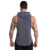 Mens Beast Hooded Vest Workout Training Sleeveless Shirt Hoodie Tank Tops Quick Dry (15)
