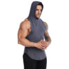 Mens Beast Hooded Vest Workout Training Sleeveless Shirt Hoodie Tank Tops Quick Dry (3)