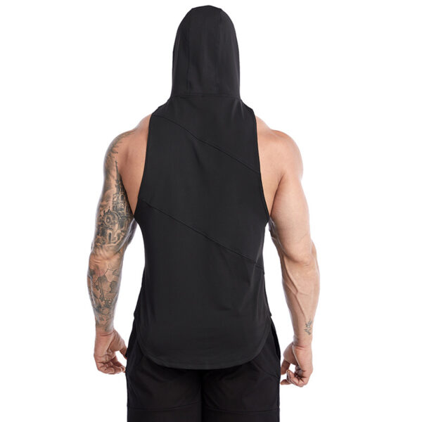 Mens Beast Hooded Vest Workout Training Sleeveless Shirt Hoodie Tank Tops Quick Dry (4)