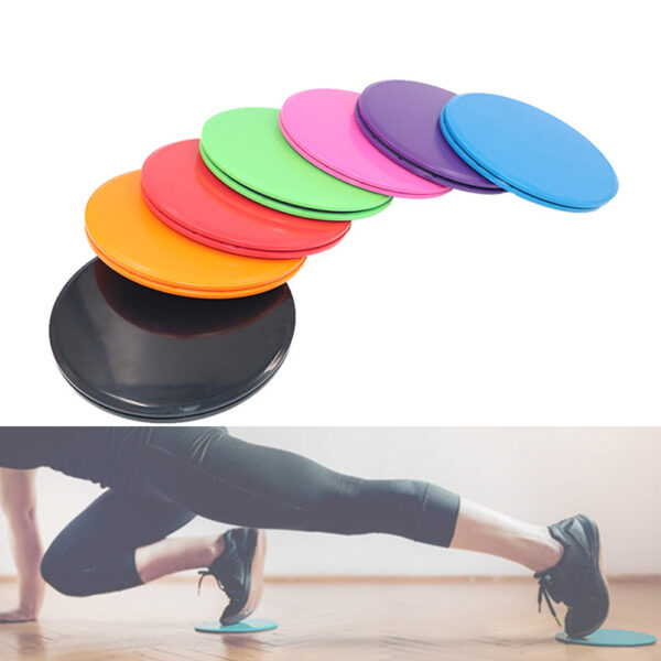 Pack of 2 Gliding Discs Core Sliders for Full Body Workout on Carpet or Hardwood Floor Fitness & Home Exercise Equipment