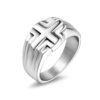 Simple Accessory Cross Steel Ring Unisex Jewelry for Men and Women