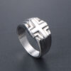 Simple Accessory Cross Steel Ring Unisex Jewelry for Men and Women (3)